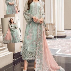 MARIA B chickenKari Chiffon 3Piece Unstitched suit