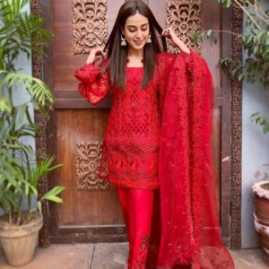 Zainab chottani Luxury Net 3Piece Unstitched