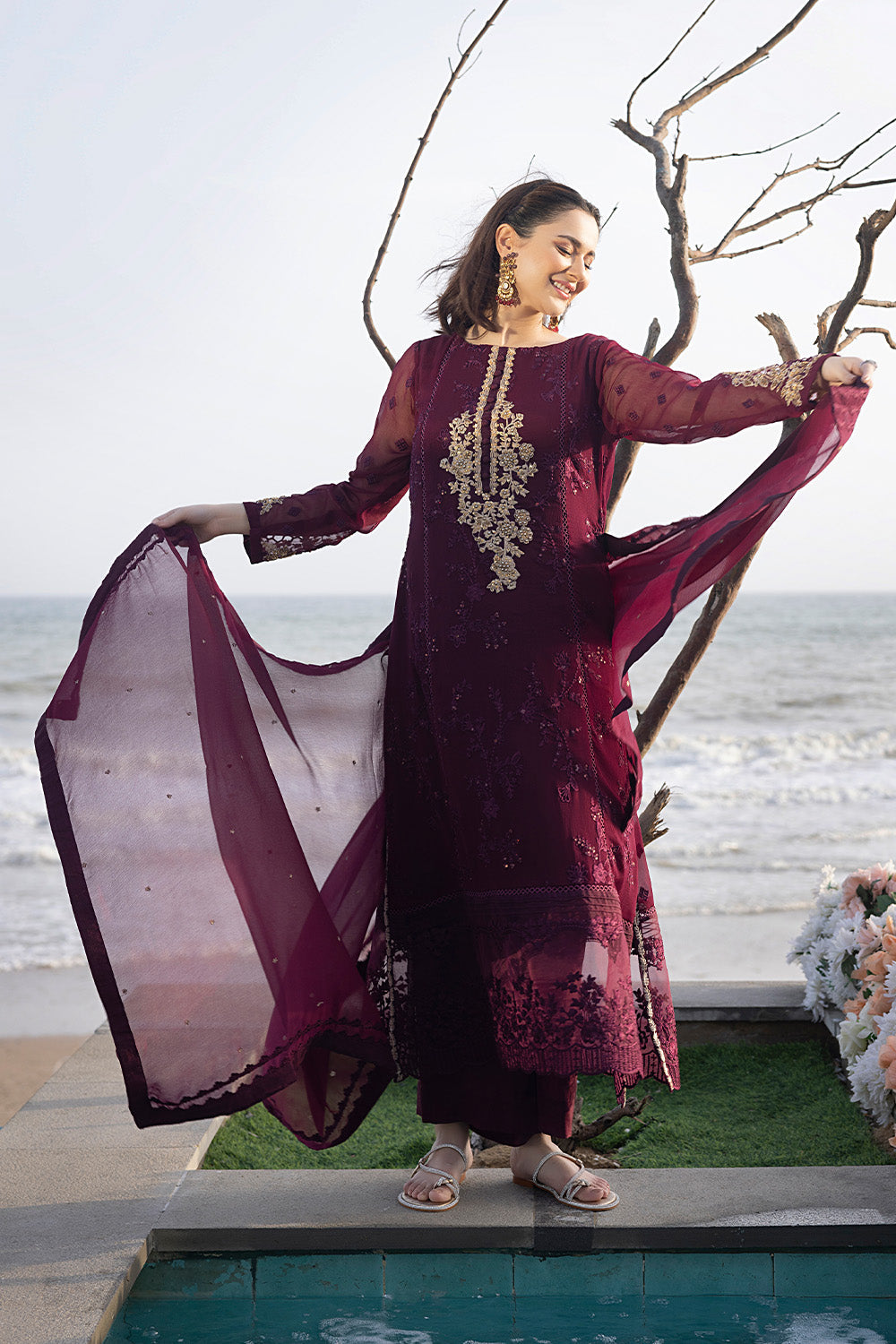 Carnelian-2-AzureEidCollection-HaniaAmir-LuxeHandEmbellished3pcs-FestiveCollection2023
