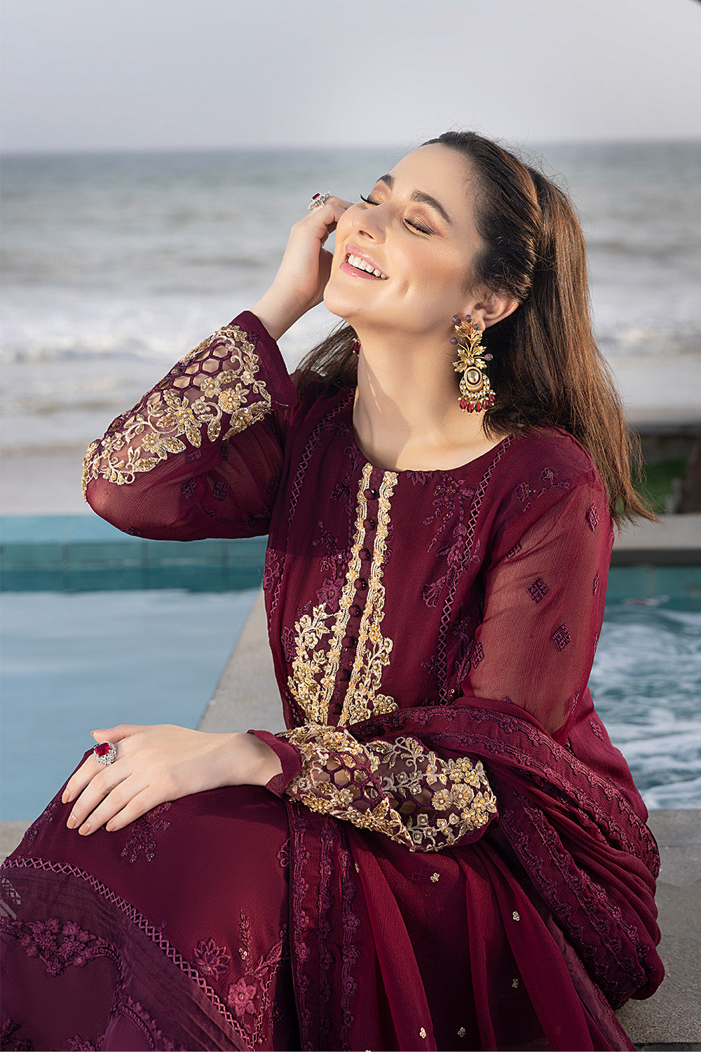 Carnelian-8-AzureEidCollection-HaniaAmir-LuxeHandEmbellished3pcs-FestiveCollection2023