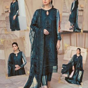 MushQ Luxury Net 3Piece Unstitched