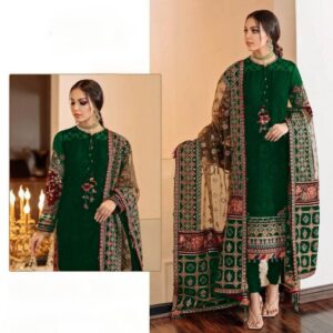 Barooque Luxury Organza 3Piece Unstitched